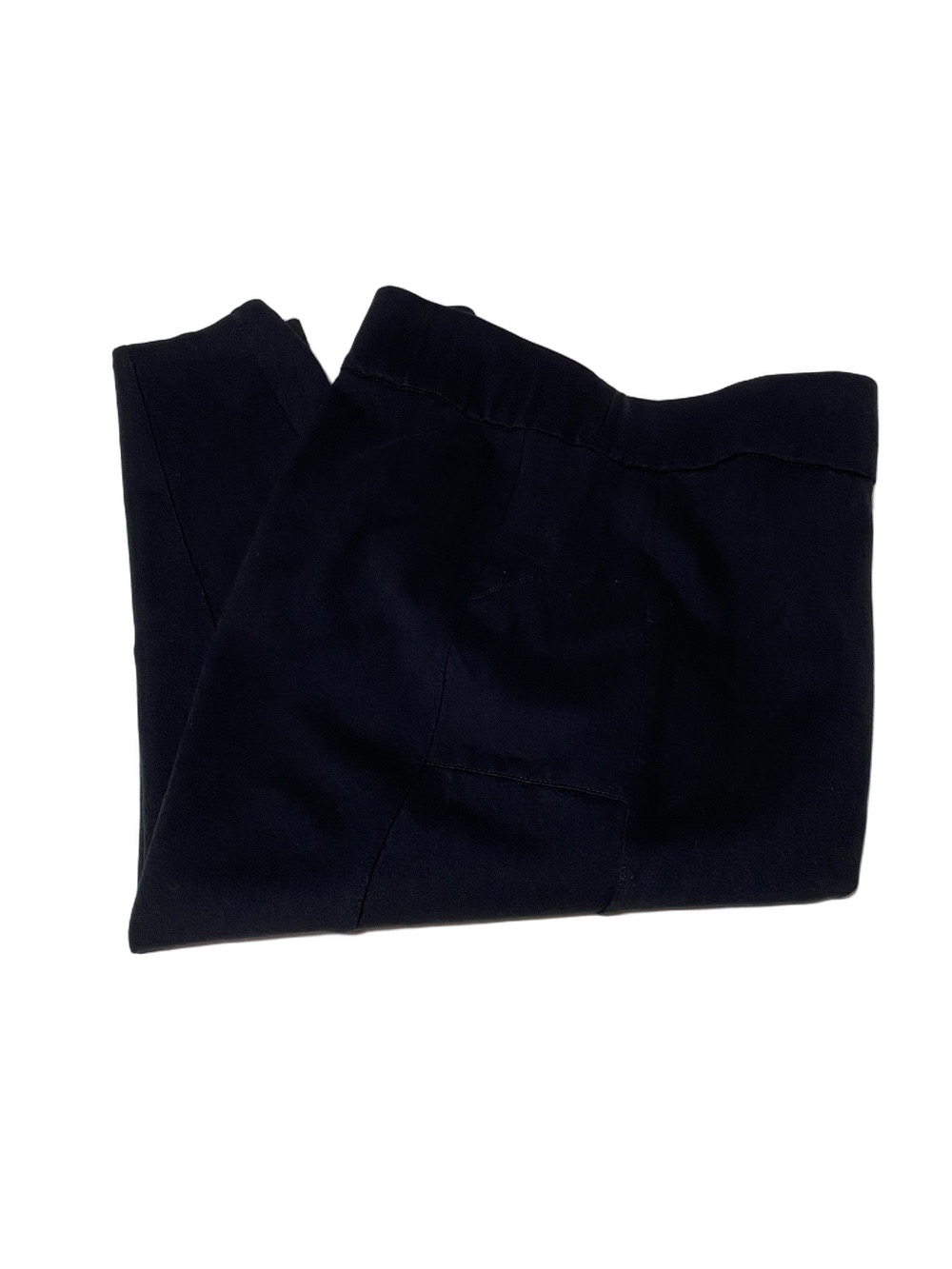CJ BANKS Women's Black Cropped Ponte Leggings w/Side Panels & Deep Pockets - 2X